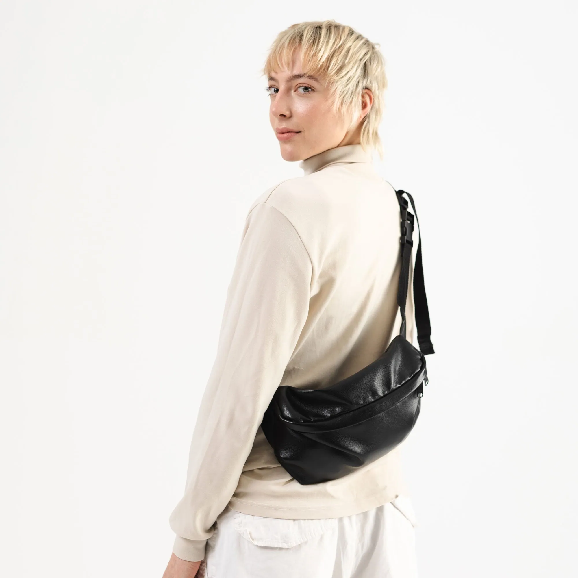 Bauchtasche Groß Eckig Kunstleder - Image 5